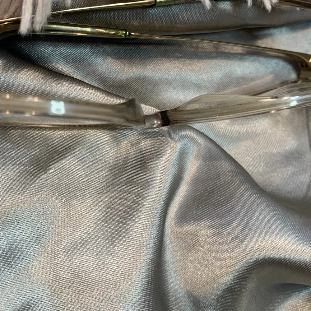 🌹VINTAGE Versace • Women's Clear Cat-Eye Optical Glasses - Clear Gold RX Frames